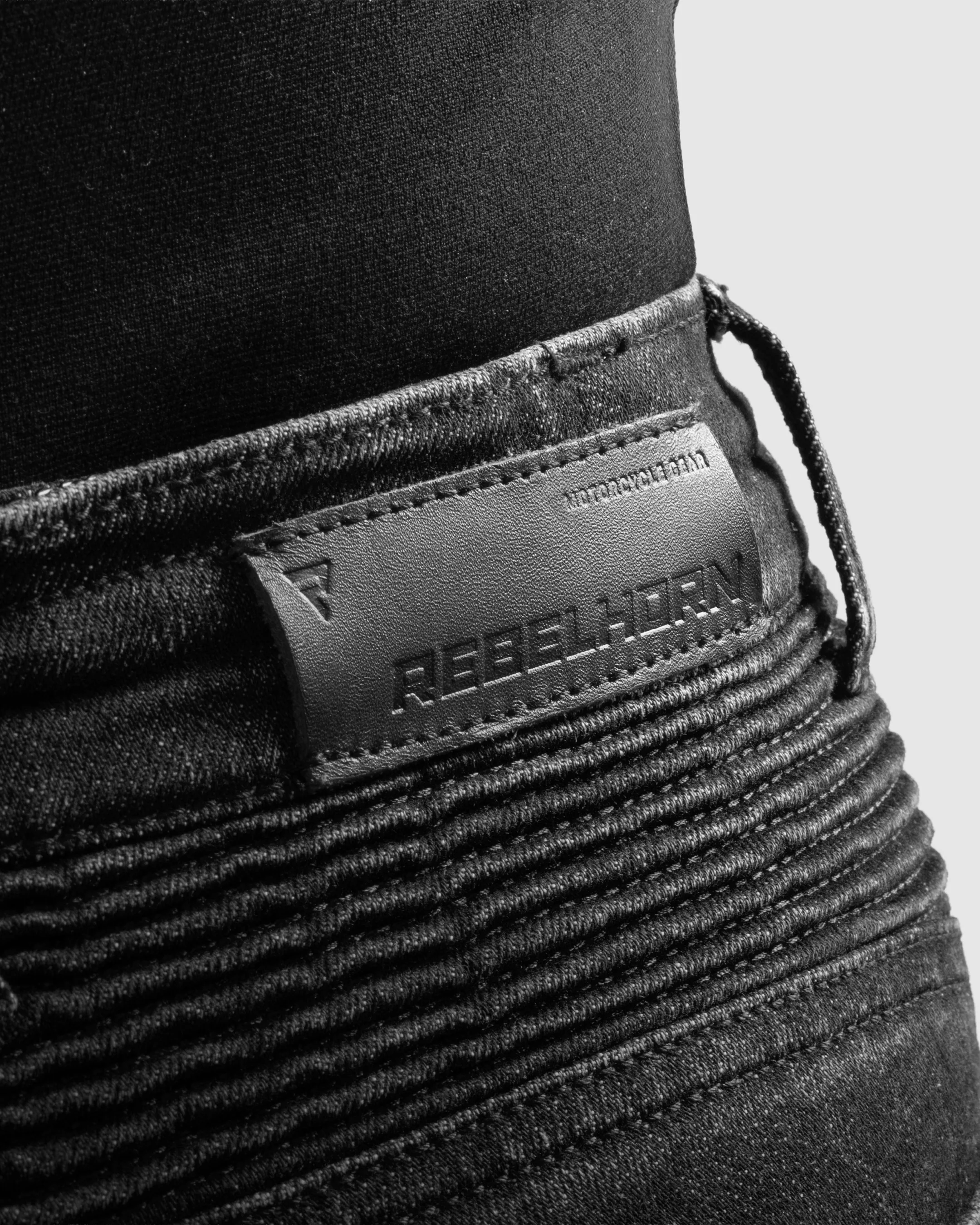 Agness 2 Mono Women’s Motorcycle Jeans Washed Black - Image 11