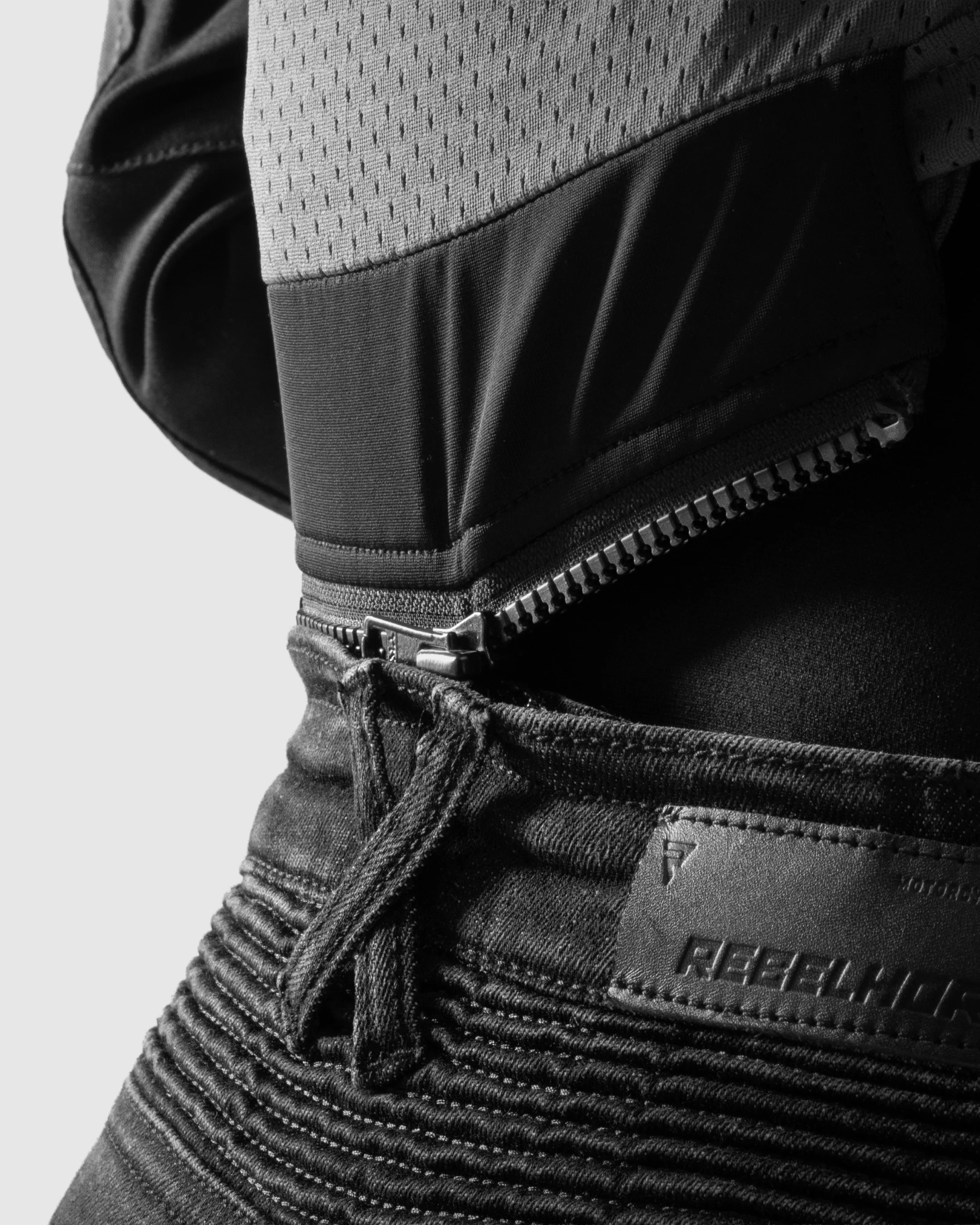 Agness 2 Mono Women’s Motorcycle Jeans Washed Black - Image 12