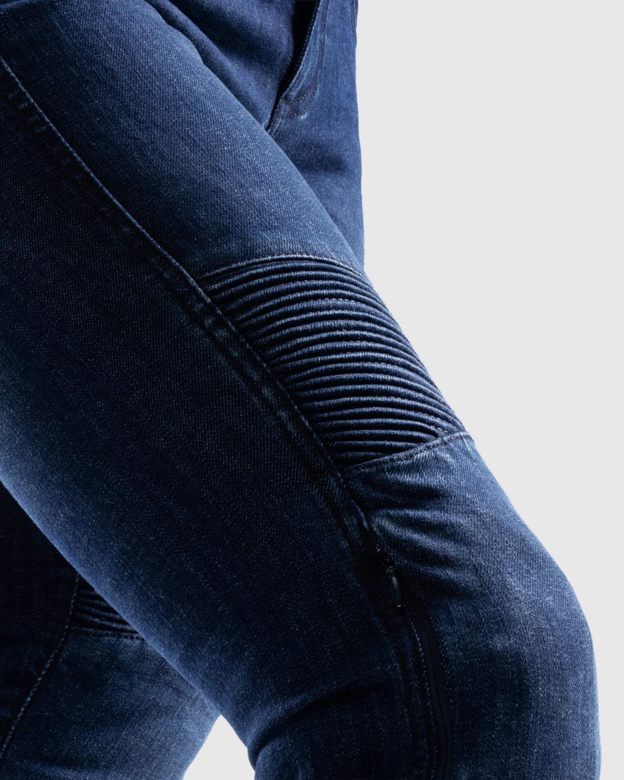 Agness 2 Mono Women’s Motorcycle Jeans Washed Blue - Image 7