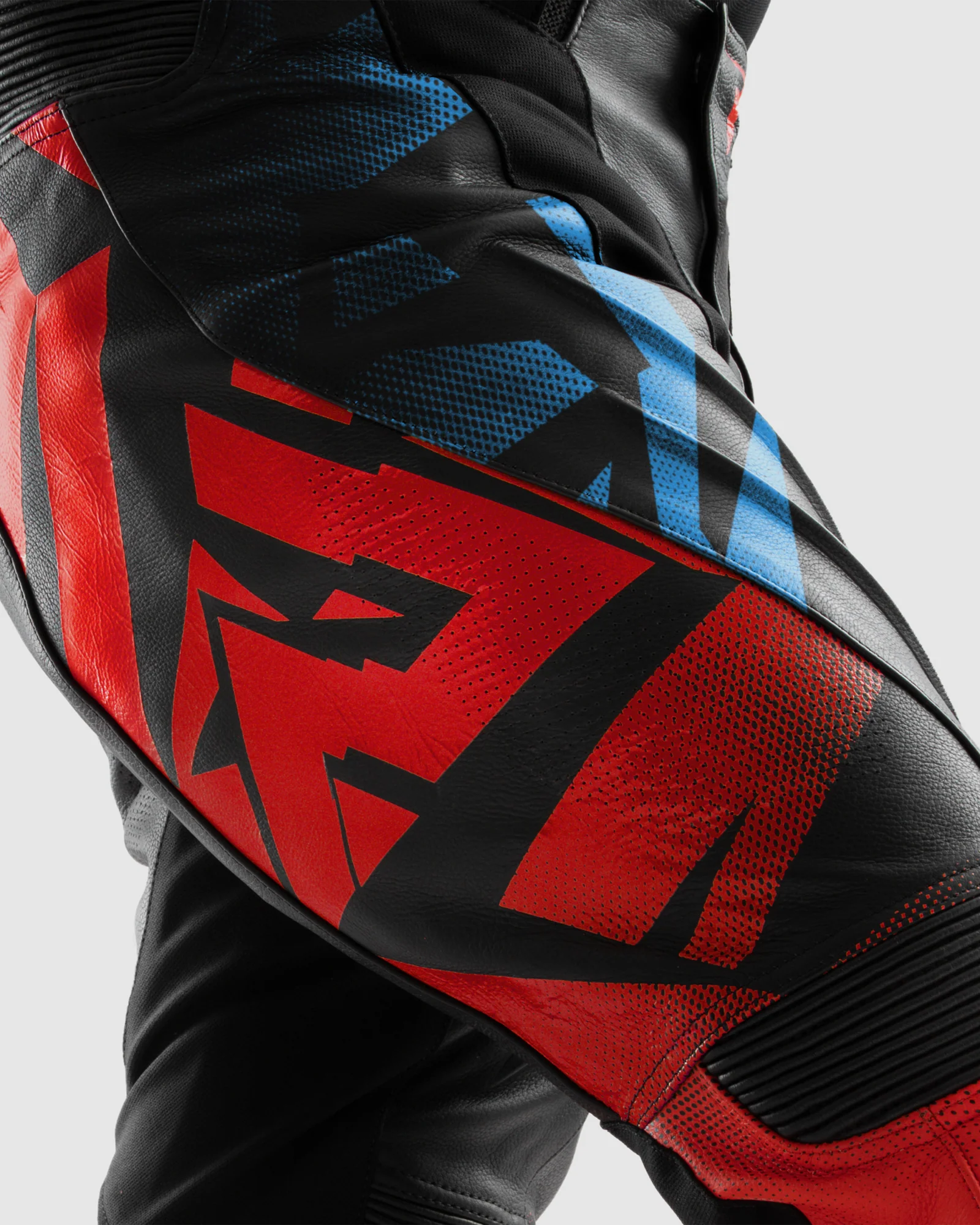 Inferno Motorcycle Pants Blue Red - Image 5