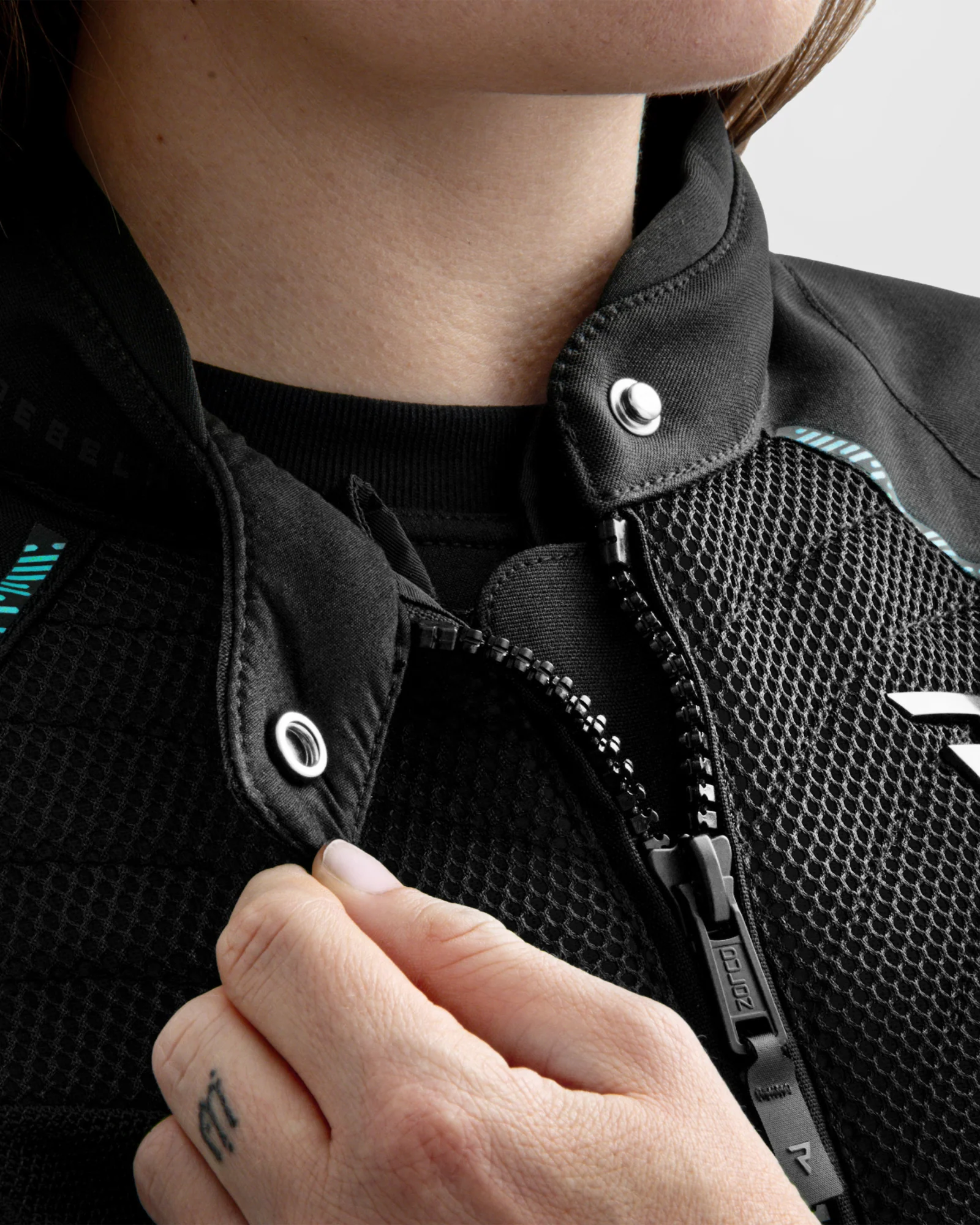 Jax Women's Motorcycle Jacket Blue Lagoon - Image 10