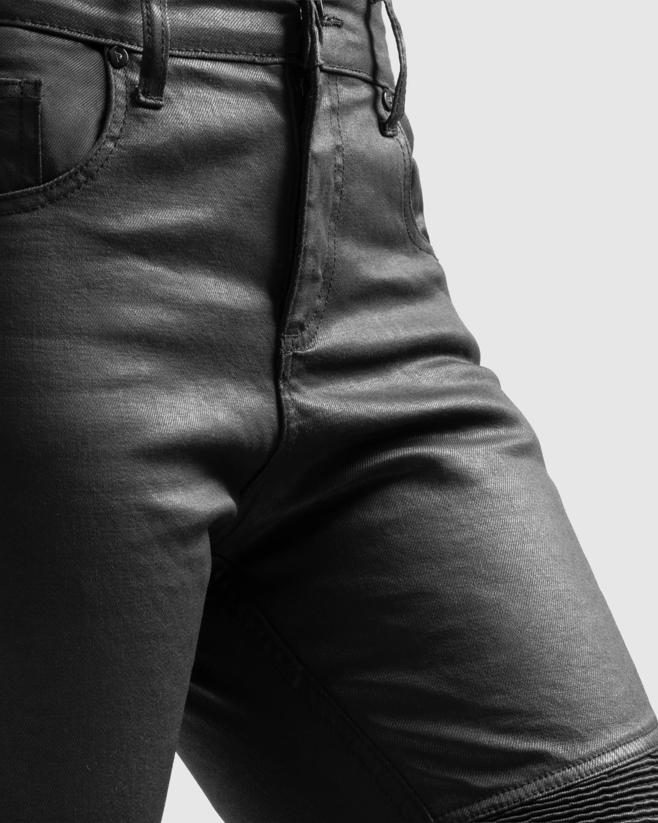 Roxy Motorcycle Jeans Women's Slim Black Waxed - Image 5