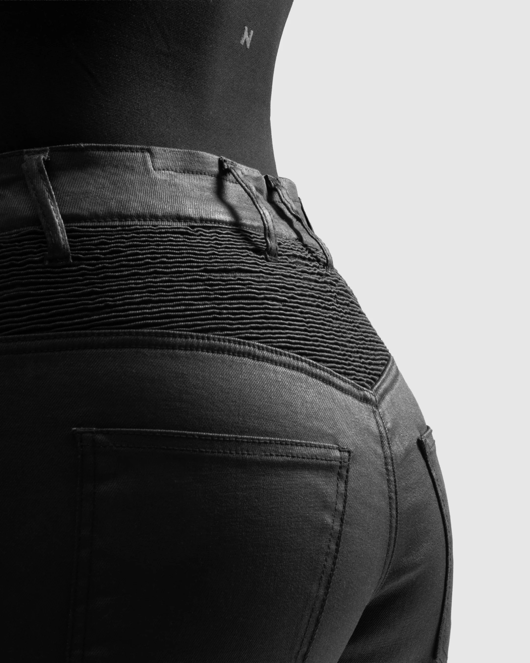 Roxy Motorcycle Jeans Women's Slim Black Waxed - Image 6