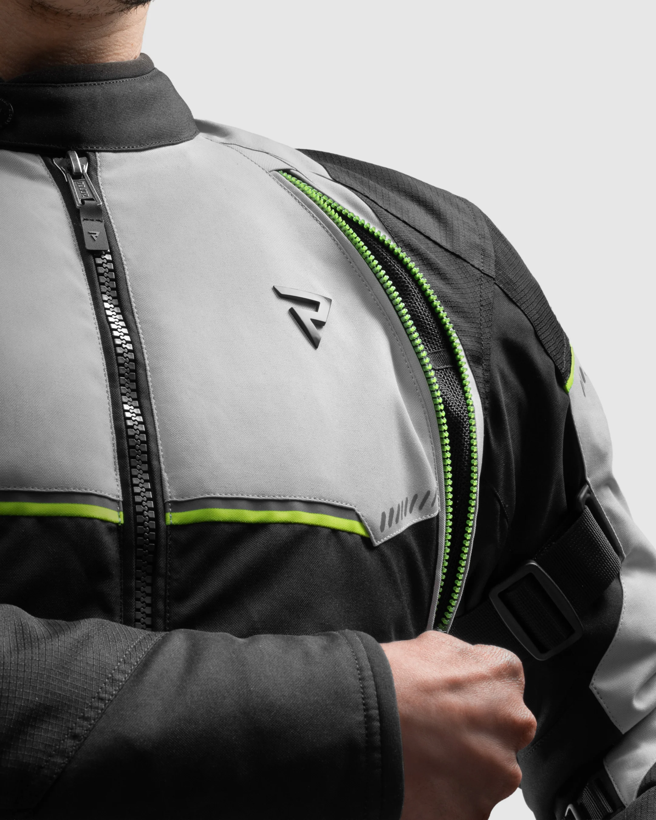 Swift Motorcycle Jacket Light Grey - Image 4