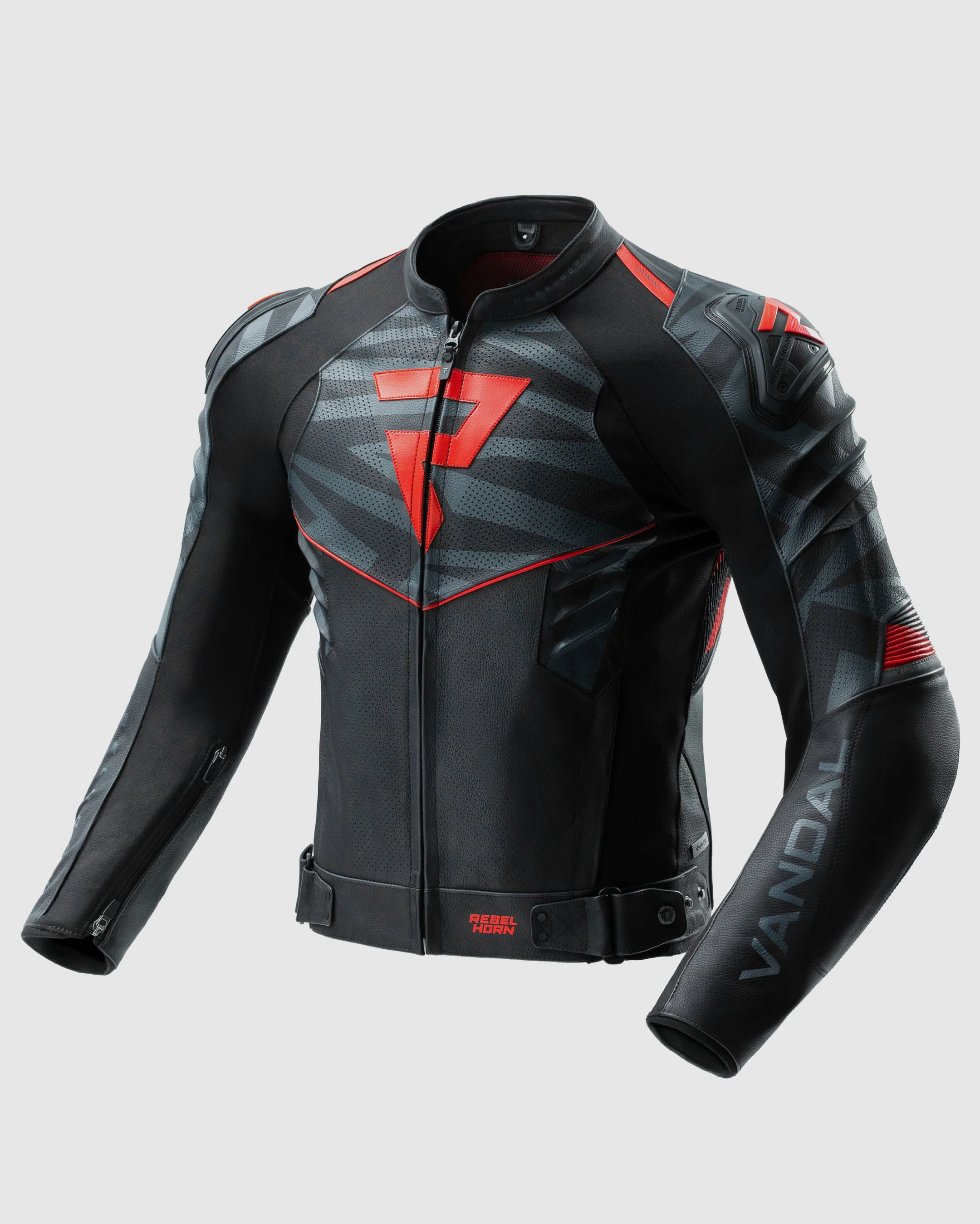 Vandal 2 Motorcycle Leather Jacket Red